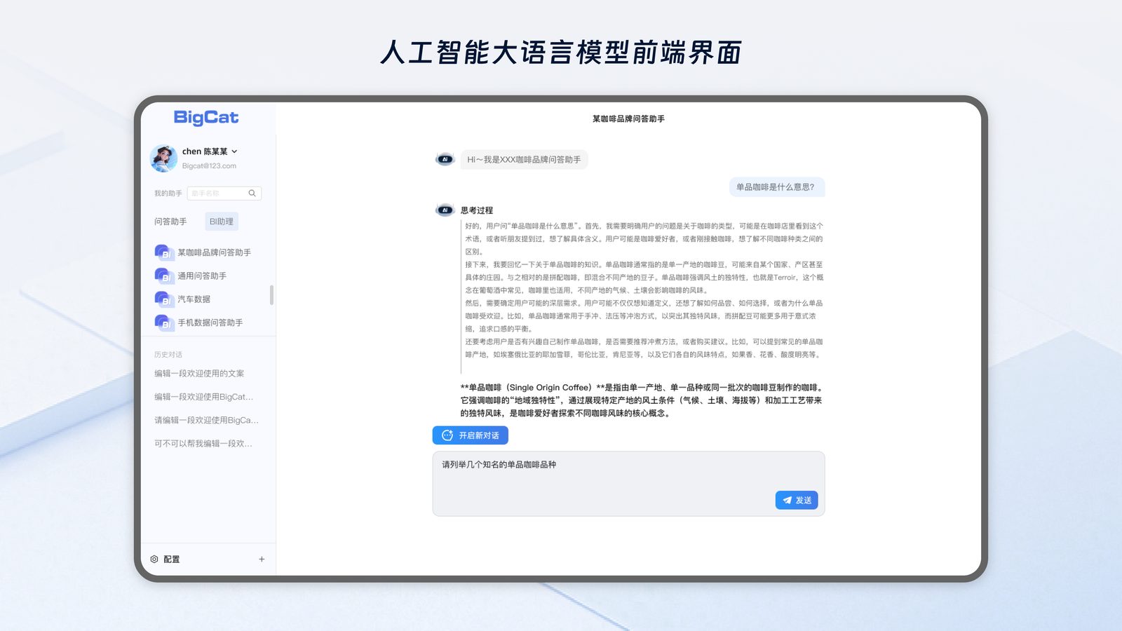 BigCat 智能问答前端界面